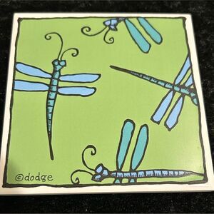 Vintage Ursula Dodge Bugz Dragonfly Ceramic Coaster - Brand New